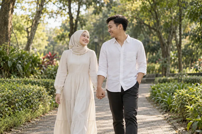 Contoh sampul halaman wedding di HP